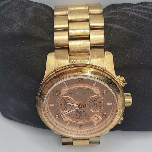 Michael Kors Runway MK8096 Men's Stainless Steel Analog Quartz Dial Watch BC838 - Picture 4 of 10